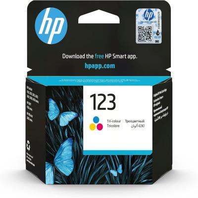 خرطوشة حبر اصلية hp  ثلاثية الالوان 123 من اتش بي - F6V16Ae