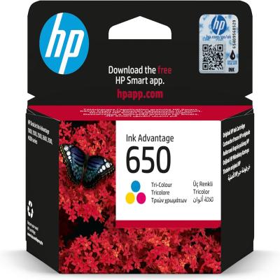 خرطوشة حبر اصلية hp  ثلاثية الالوان 650 من اتش بي - Cz102Ak Bhl