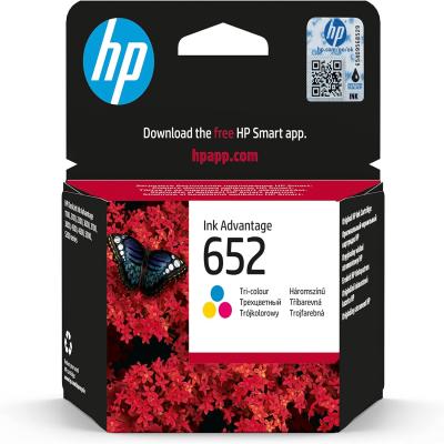 خرطوشة حبر طباعة 652 الأصلية hp  ثلاثية الألوان- F6V24Ae