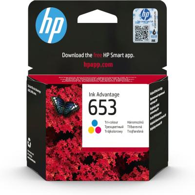 خرطوشة حبر hp اتش بي 653 ثلاثية الألوان الأصلية - 3Ym74Ae