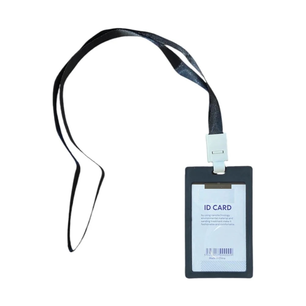 حامل بطاقة  لون أسود مع الحبل عمودي  