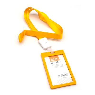 حامل بطاقة  لون أصفر مع الحبل عمودي  