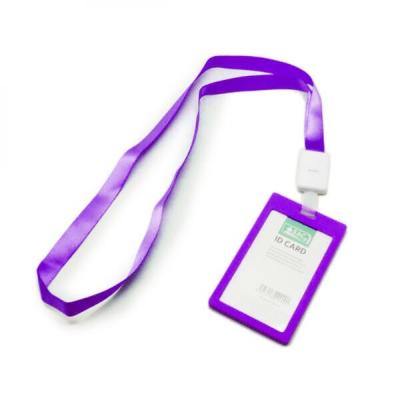 حامل بطاقة  لون أرجواني مع الحبل عمودي  