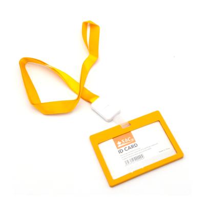 حامل بطاقة  لون أصفر مع الحبل أفقي