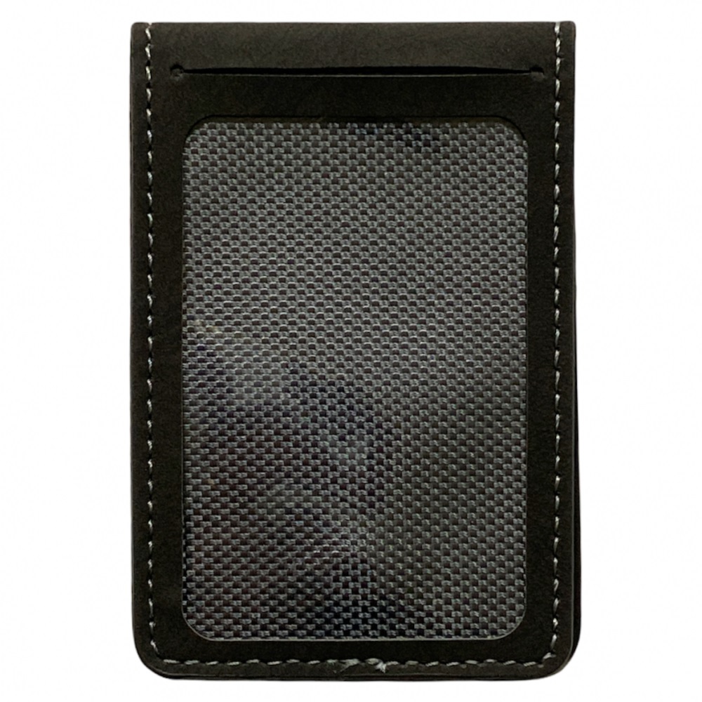  حامل بطاقة طولي مغناطيسي جهتين   مخمل أسود، مثالي مقاس  6.8 × 10 سم،