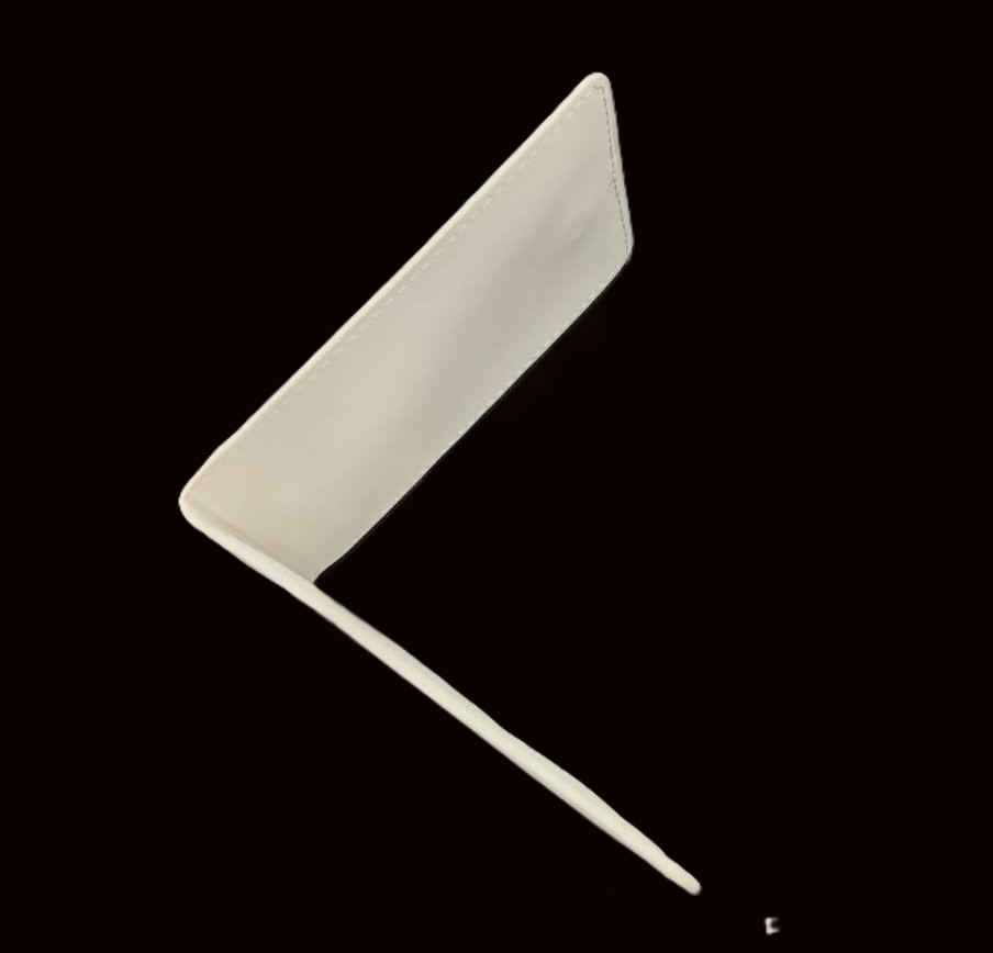  حامل بطاقة طولي مغناطيسي جهتين   مخمل أبيض ، مثالي مقاس  6.8 × 10 سم،