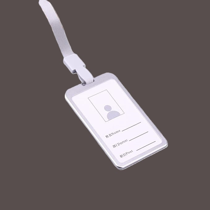  حامل بطاقة علاقي طولي جهتين   معدن ألمنيوم ، مثالي 