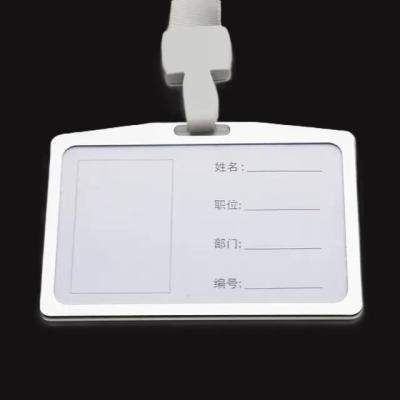  حامل بطاقة علاقي أفقي جهتين   معدن ألمنيوم ، مثالي 