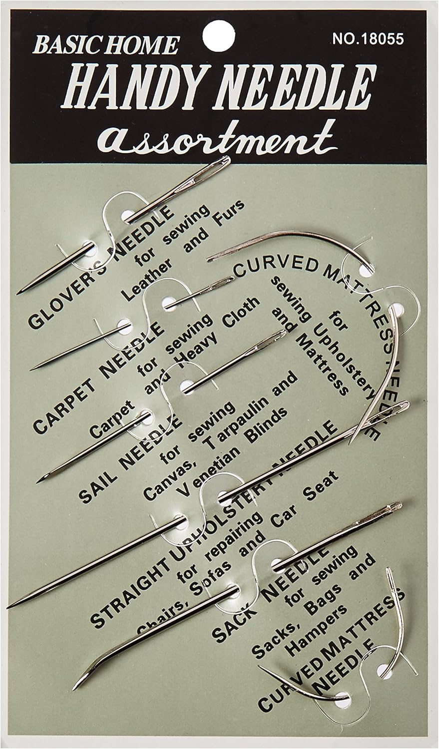 مجموعة إبر CHENGYIDA الأساسية رقم :18055المكونة من 7 قطع: إبرة جلوفر، إبرة السجاد، إبرة الشراع، إبرة التنجيد المستقيمة، إبرة الكيس، إبرة المواد المنحنية