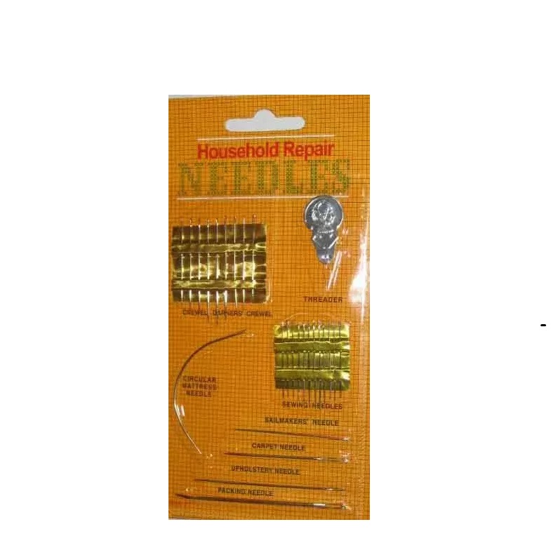 مجموعة إبر الخياطة / إبر إصلاح منزلية من الفولاذ المقاوم للصدأ - 27 قطعة [بطاقة واحدة] مجموعة إبر الخياطة / إبر إصلاح منزلية من الفولاذ المقاوم للصدأ - 27 قطعة