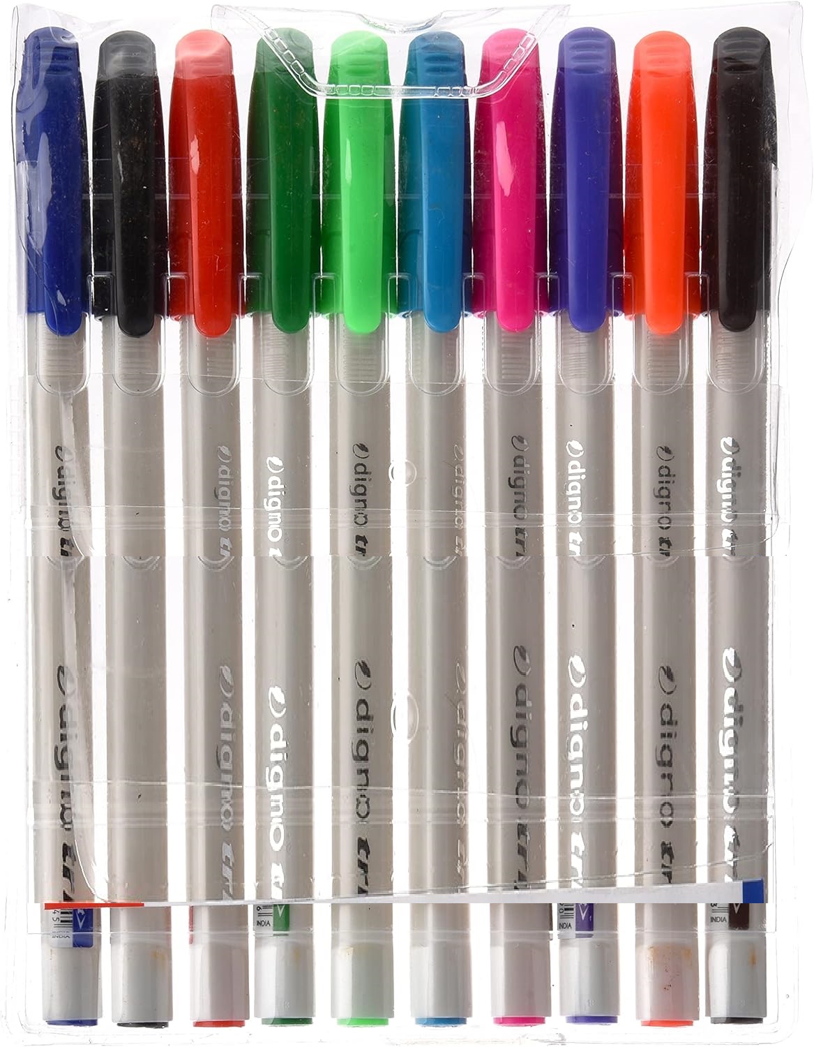 طقم قلم جاف ، 10 الوان، متعدد الألوان