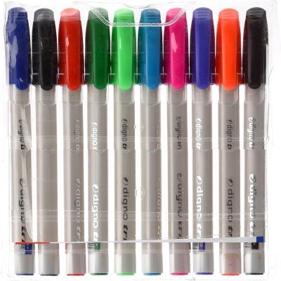 طقم قلم جاف ، 10 الوان، متعدد الألوان